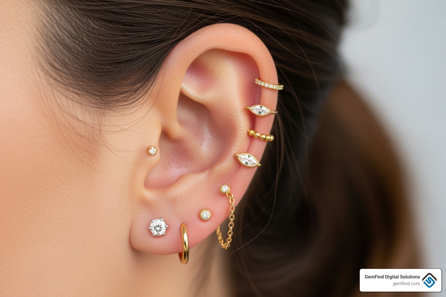 curated ear stack - designer jewelry website