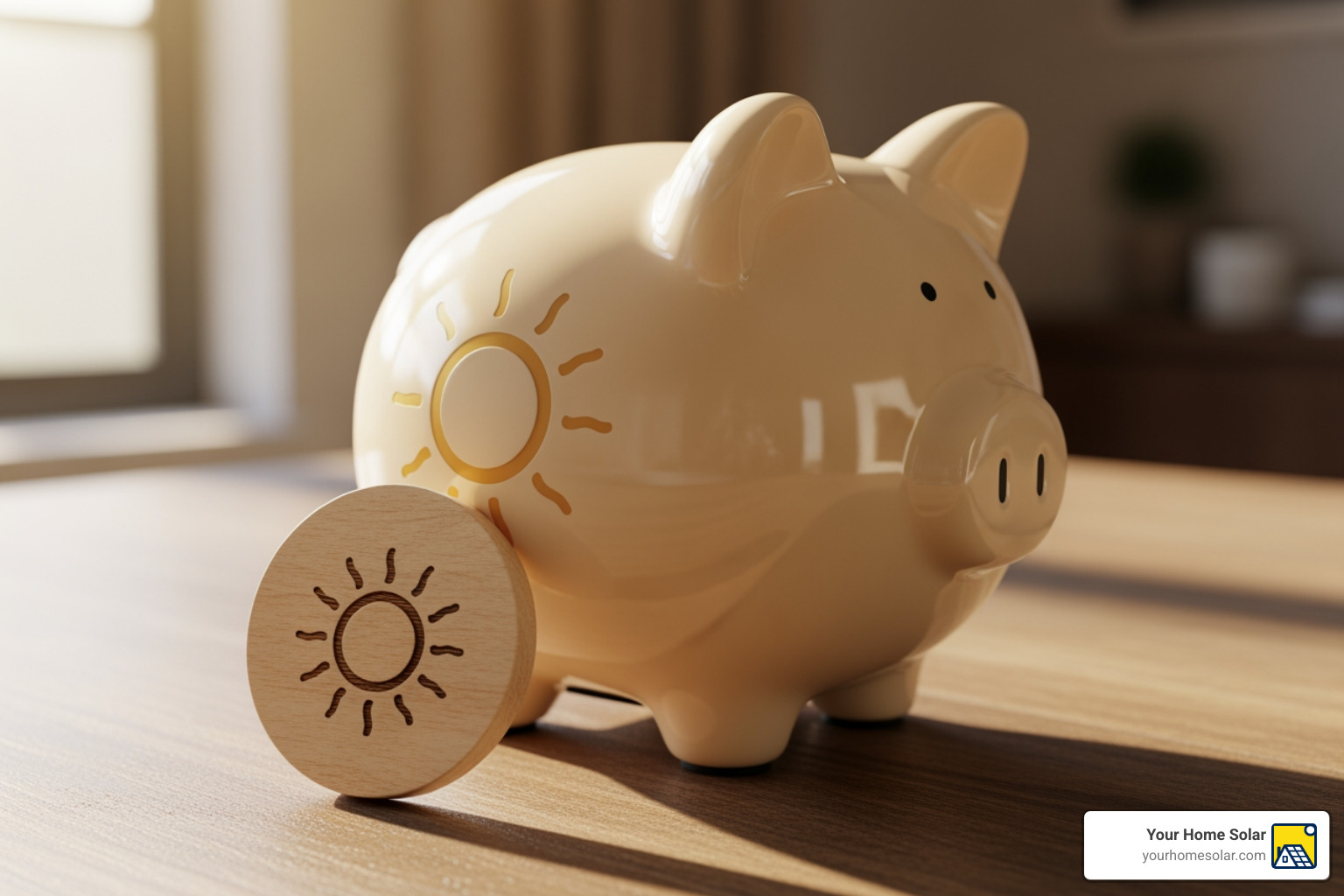 piggy bank with sun logo - electric solar panels for homes piggy bank with sun logo - electric solar panels for homes