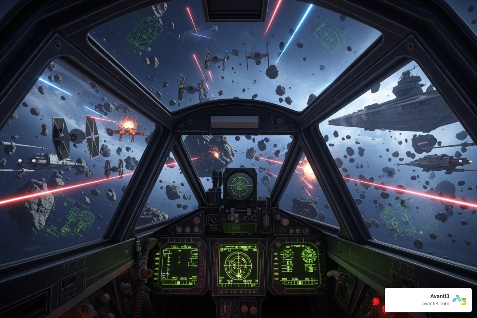 X-Wing cockpit view from Star Wars Squadrons - best star wars vr game X-Wing cockpit view from Star Wars Squadrons - best star wars vr game