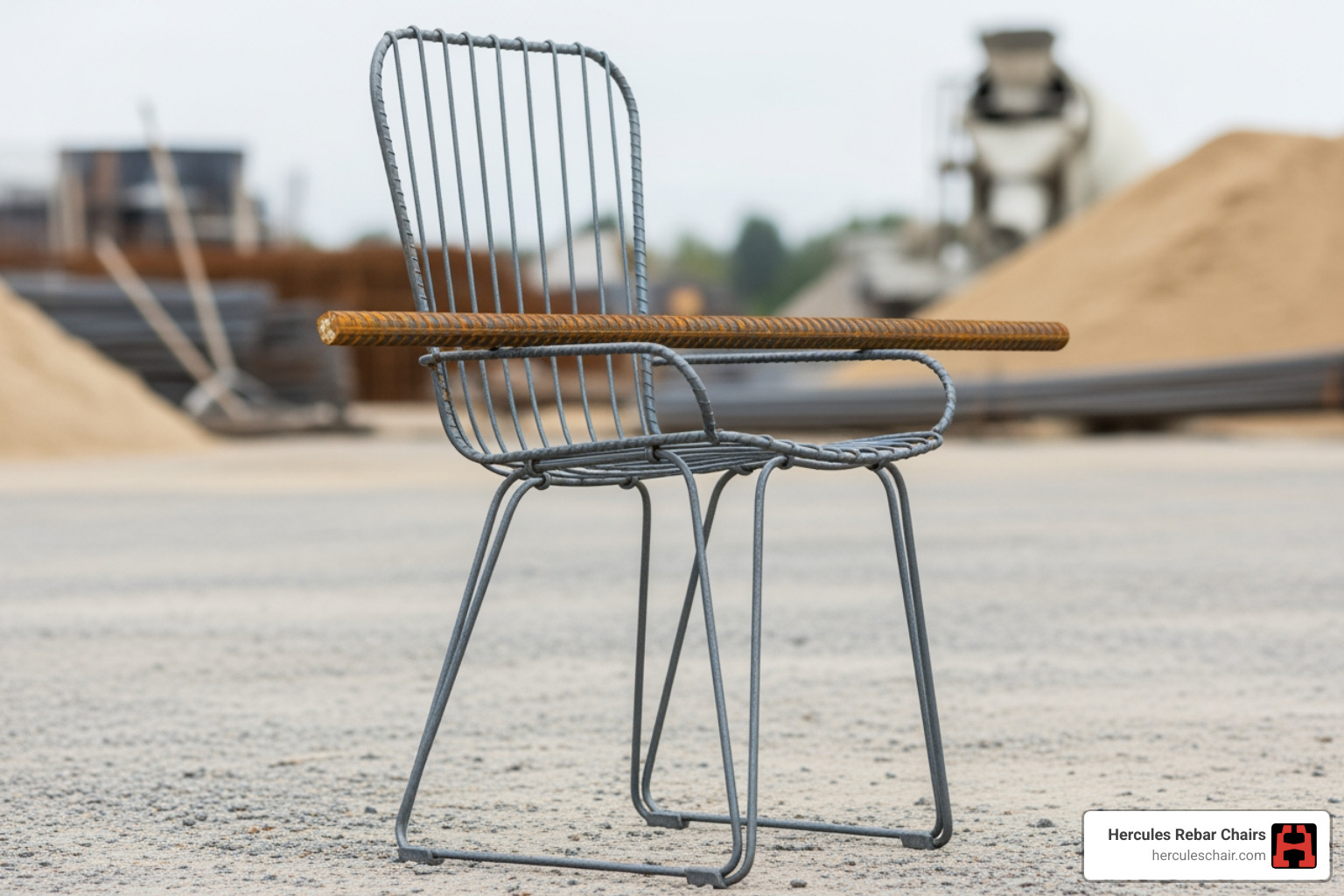 image comparing a modern snap-in rebar chair to old-fashioned wire tying - 3 inch rebar chair