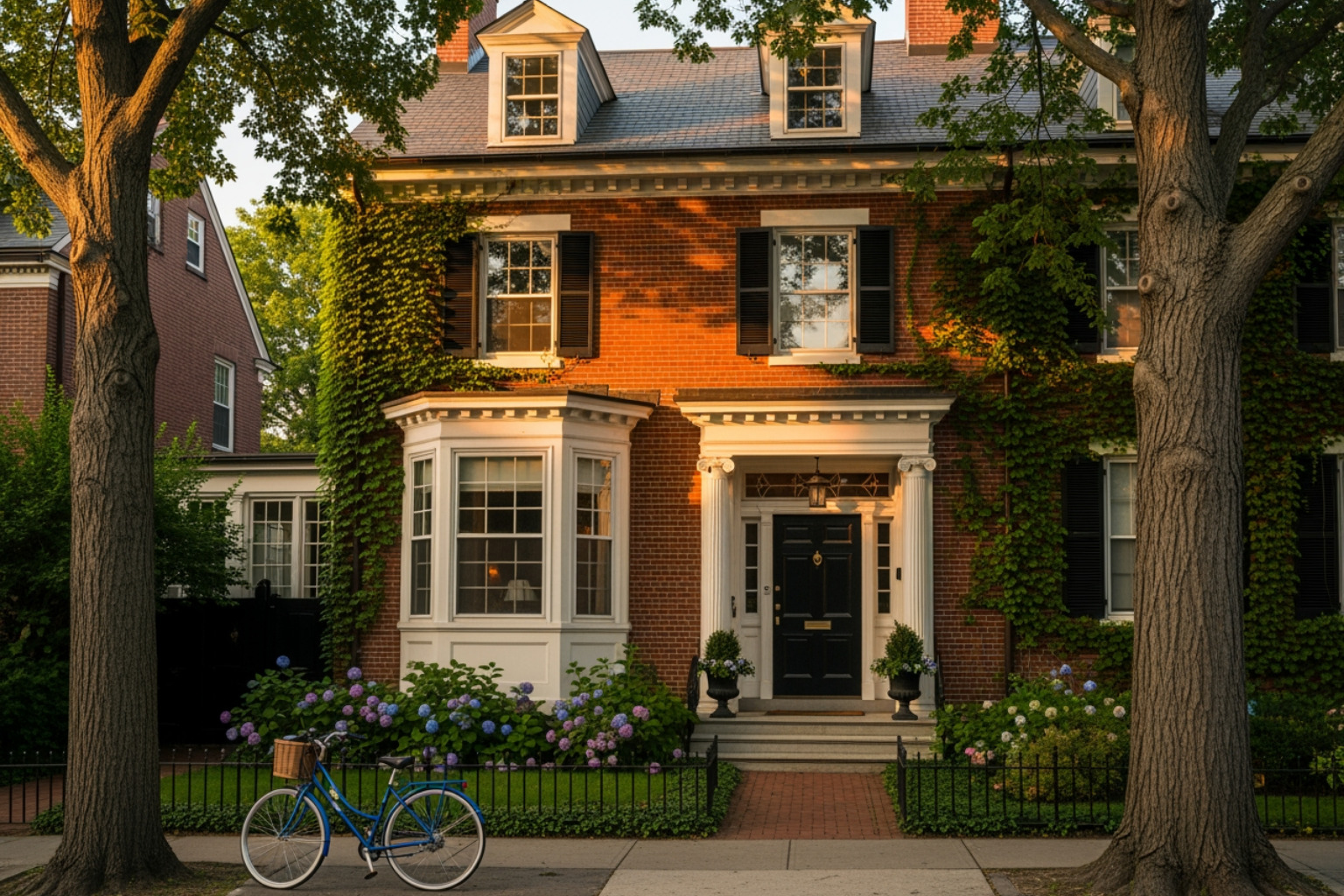 Laptop screen displaying a map with housing listings around the Harvard campus - Harvard sabbatical housing