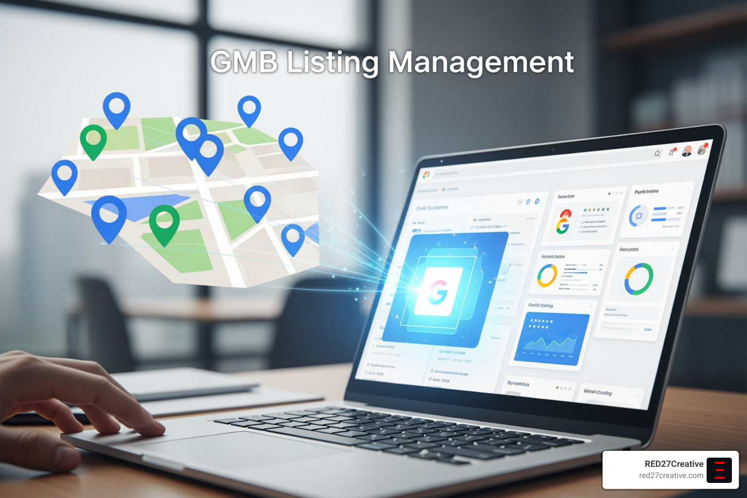Google Business Profile dashboard interface with key features highlighted - GMB listing management Google Business Profile dashboard interface with key features highlighted - GMB listing management