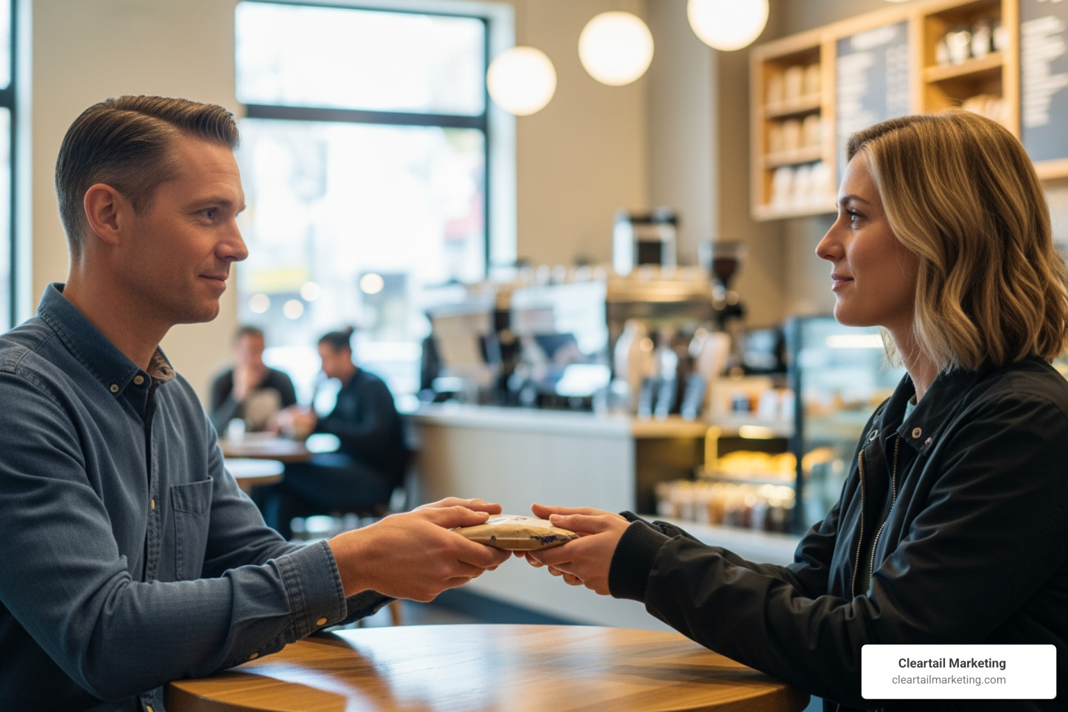 two people safely exchanging an item in a well-lit, public space like a coffee shop or police station parking lot - classified sales websites two people safely exchanging an item in a well-lit, public space like a coffee shop or police station parking lot - classified sales websites