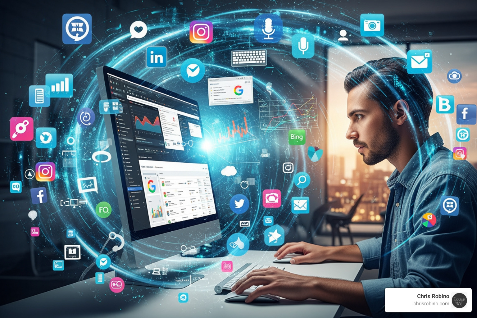 a dashboard showing social media engagement and sentiment analysis - Online presence optimization