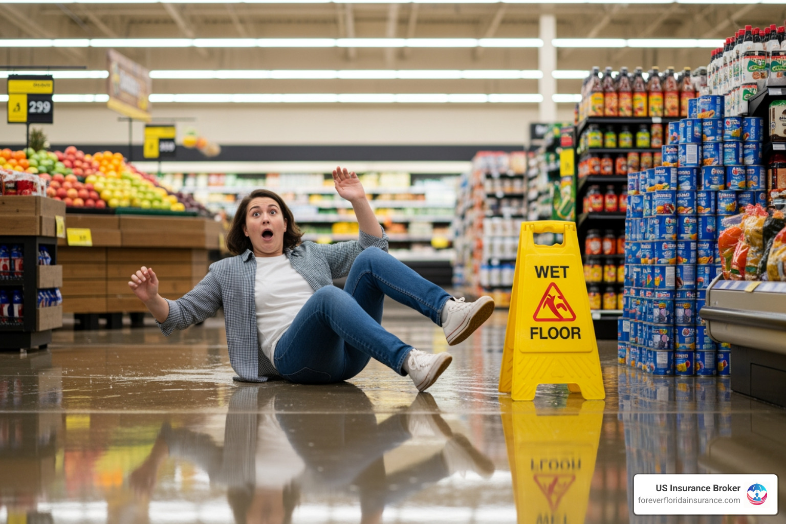 illustrating a slip-and-fall accident in a store - average business insurance rates illustrating a slip-and-fall accident in a store - average business insurance rates