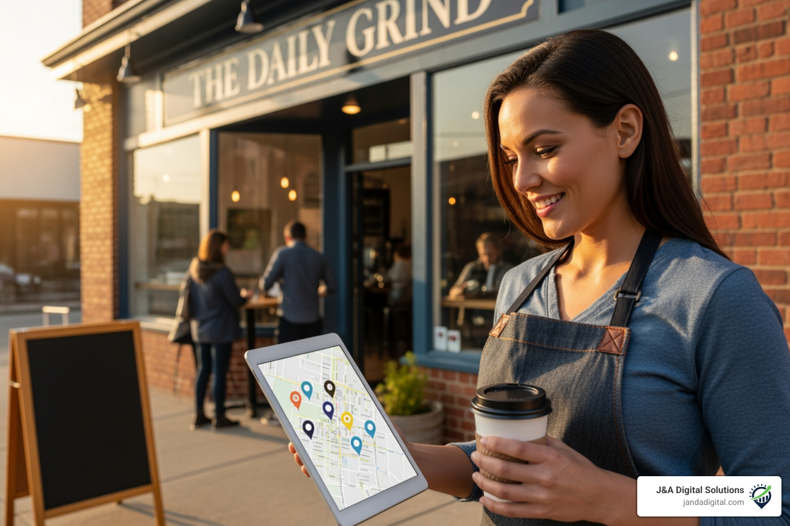 computer screen showing Google Business Profile and smartphone displaying Google Maps - local lead gen