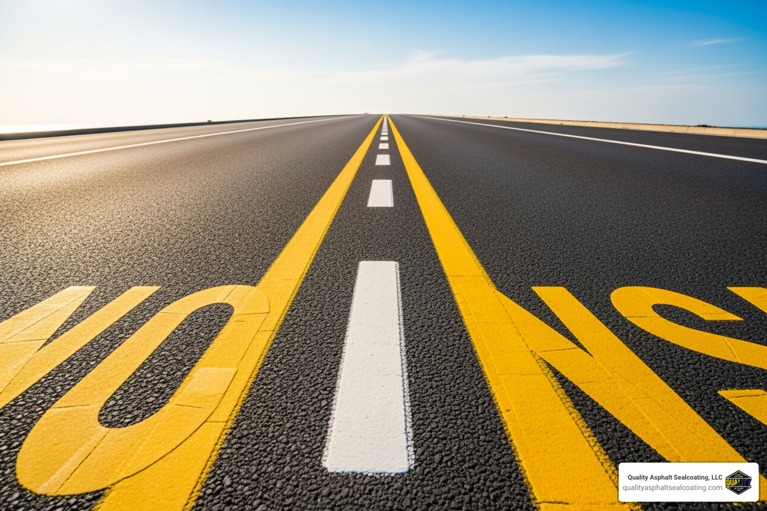 road with clear markings - line striping