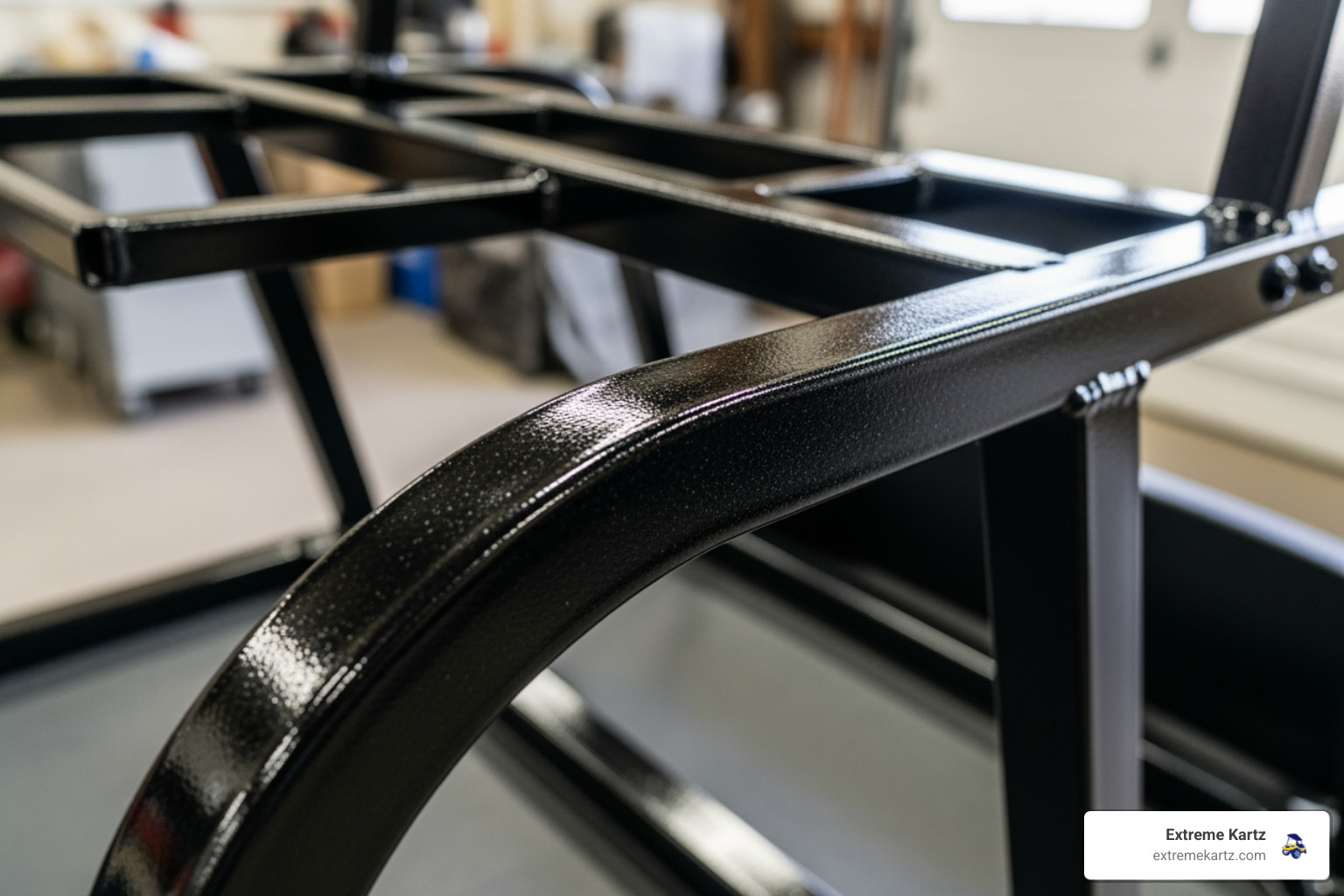 Close-up of DoubleTake Max 6 Helix aluminum frame with black powder coat finish - DoubleTake Max 6 Helix Rear Seat Kit Close-up of DoubleTake Max 6 Helix aluminum frame with black powder coat finish - DoubleTake Max 6 Helix Rear Seat Kit
