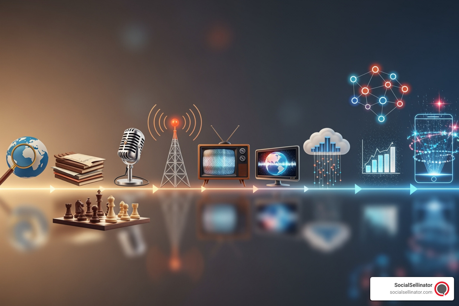 A historical timeline of marketing analytics, showing its progression from simple competitor analysis to complex, real-time digital insights. - Marketing analytics and insights
