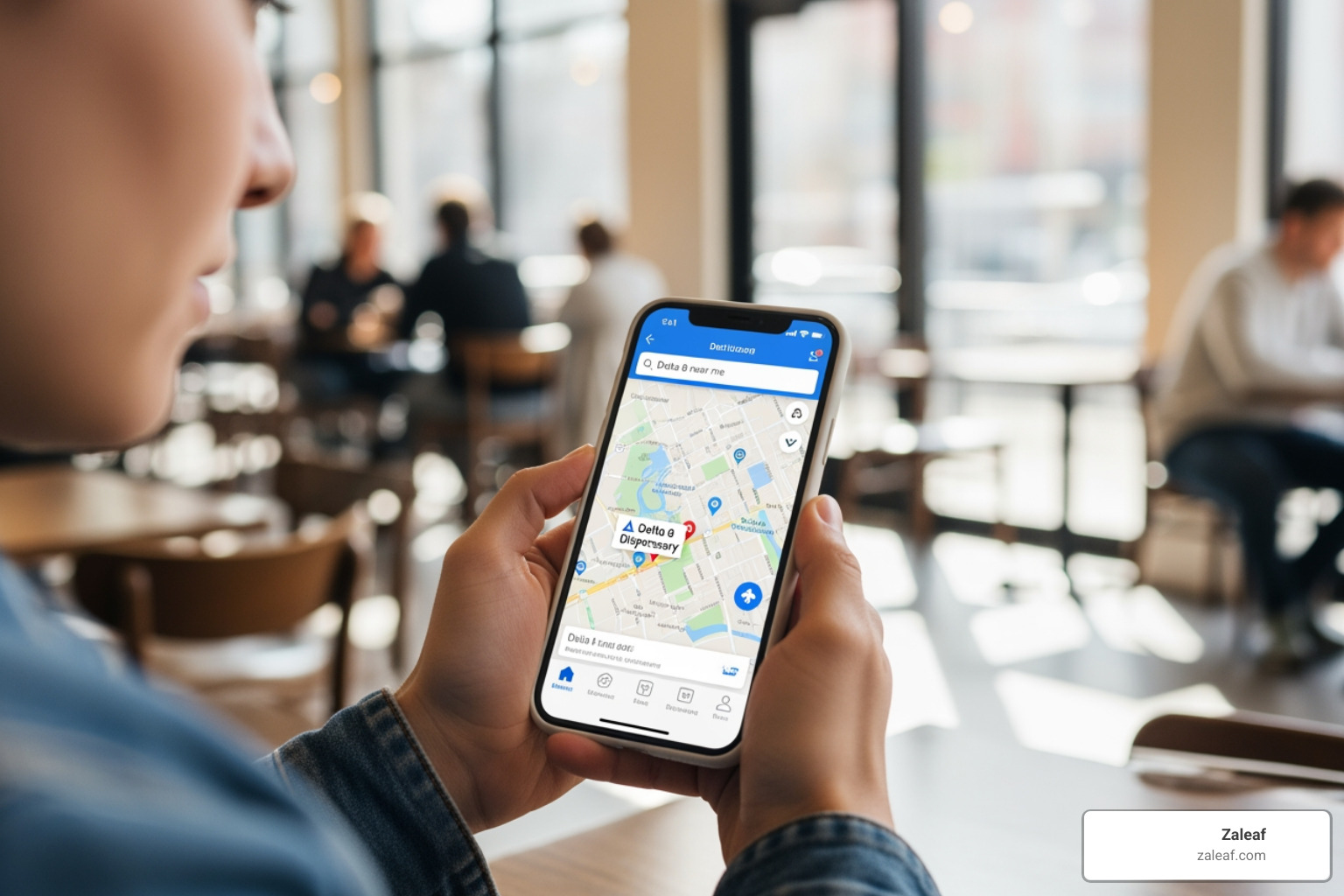 a person using a smartphone with a map application showing local shops - delta 8 near me a person using a smartphone with a map application showing local shops - delta 8 near me