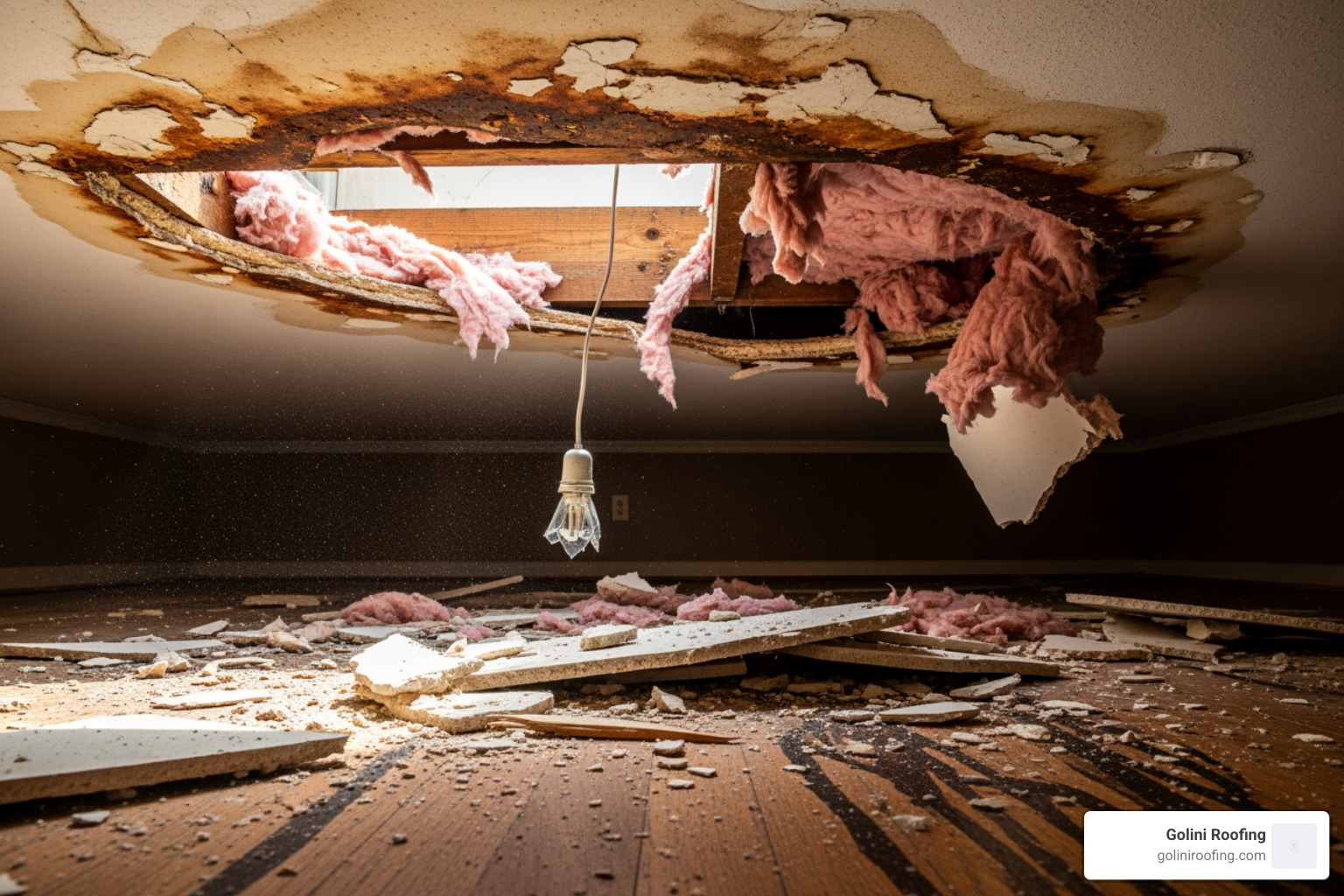 collapsed ceiling - roof inspection after storm collapsed ceiling - roof inspection after storm