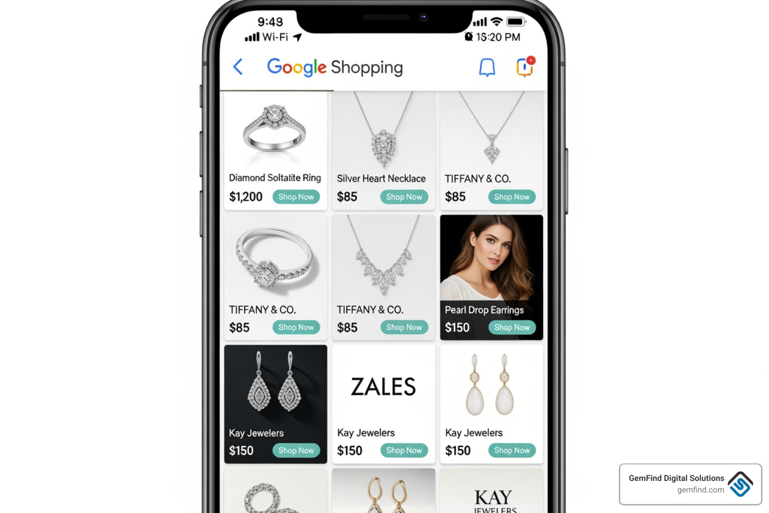 google shopping ads for jewelry stores