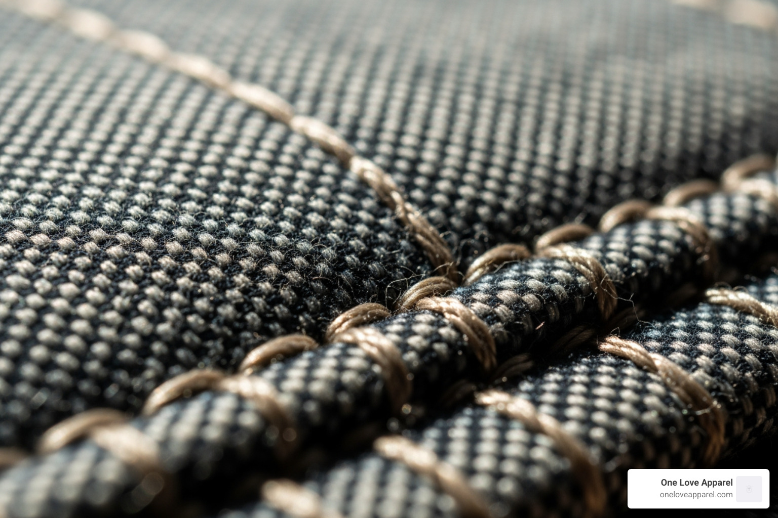 detailed stitching on durable clothing - american made apparel
