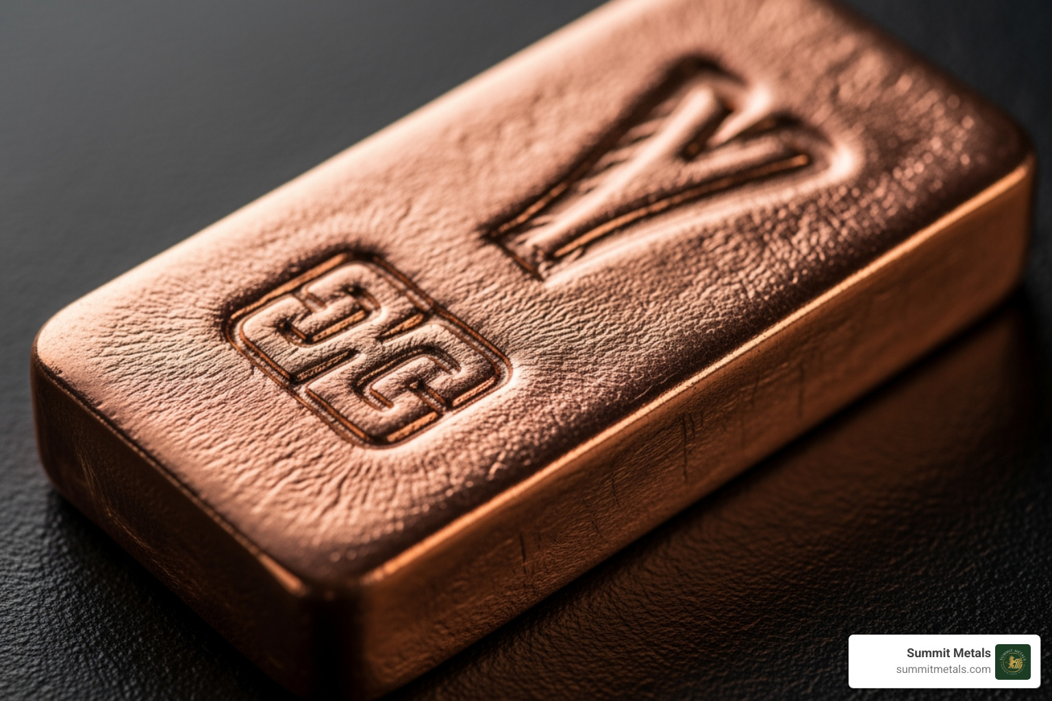copper bar stamped .999 Fine Copper - cost of copper per ounce