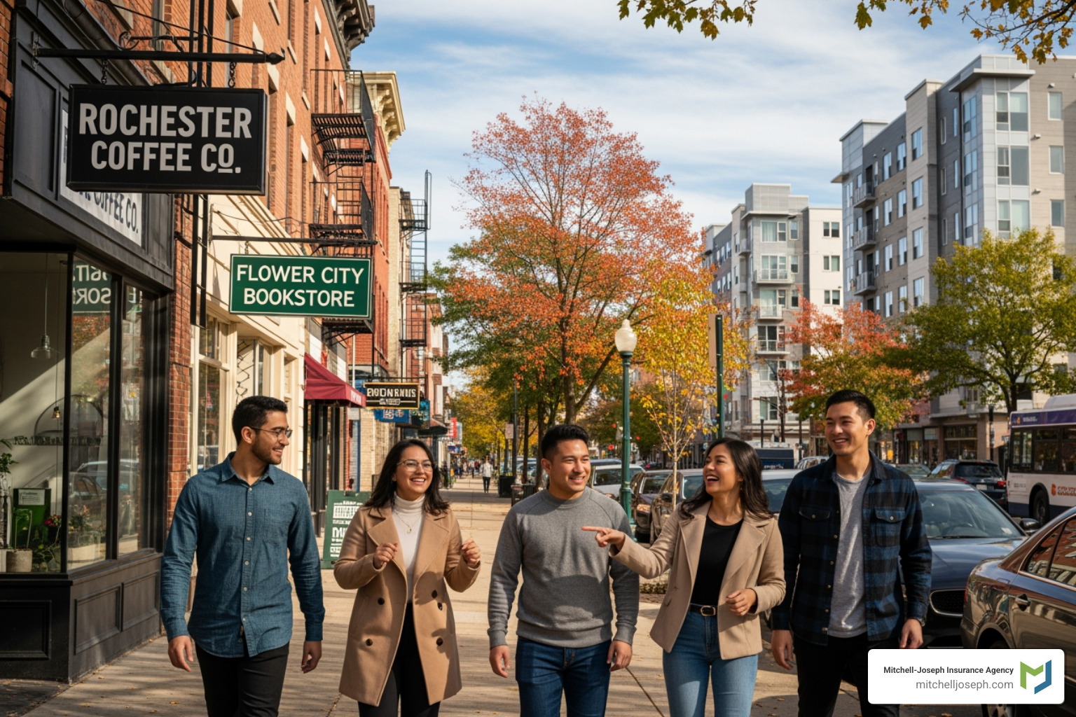 diverse group of renters in a Rochester neighborhood - rochester renters insurance diverse group of renters in a Rochester neighborhood - rochester renters insurance