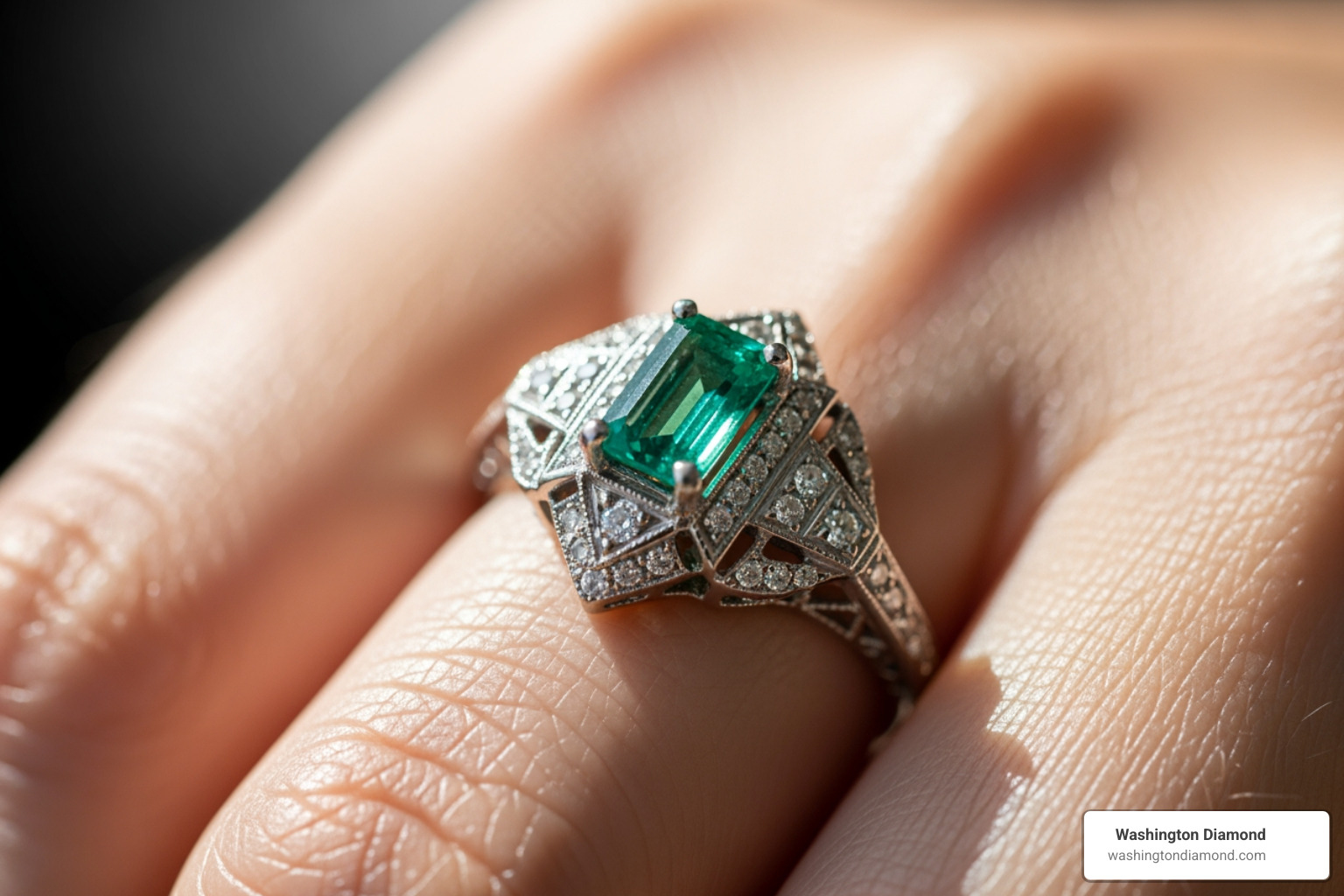 vintage-style Art Deco emerald cut ring - custom emerald cut engagement rings vintage-style Art Deco emerald cut ring - custom emerald cut engagement rings