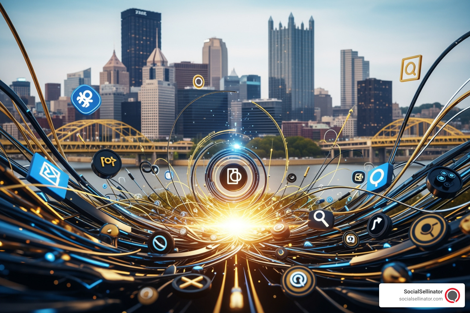 Image of a local Pittsburgh neighborhood street scene, showing community and character - pittsburgh online branding Image of a local Pittsburgh neighborhood street scene, showing community and character - pittsburgh online branding