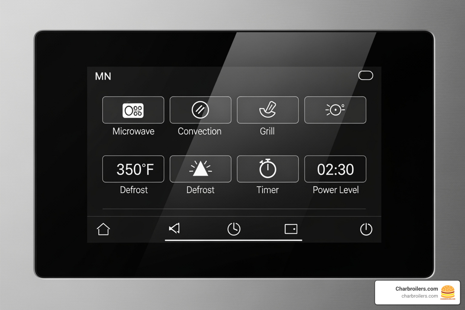 modern digital control panel - commercial convection microwave oven