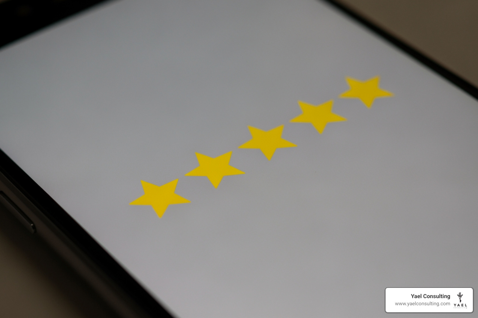 a 5-star review on a smartphone screen - lead generation for home services a 5-star review on a smartphone screen - lead generation for home services