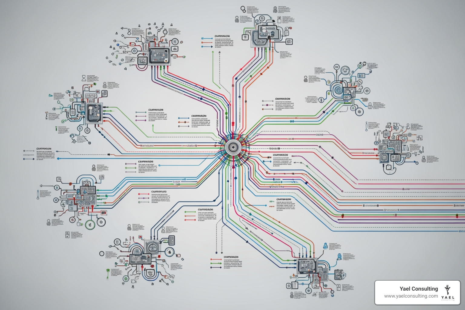 flowchart illustrating a complex campaign structure with different match types and audience layers - Advanced Google Ads strategies flowchart illustrating a complex campaign structure with different match types and audience layers - Advanced Google Ads strategies