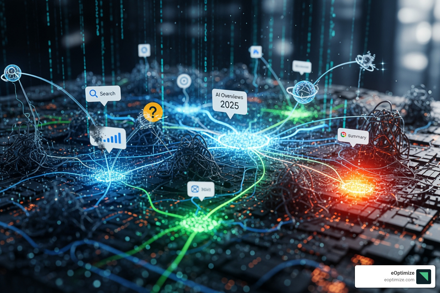 User focusing on the AI Overview and bypassing traditional blue links - google ai overviews optimization challenges 2026