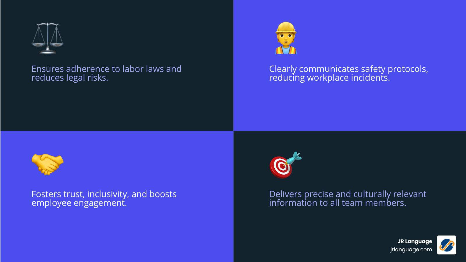 benefits of a translated handbook: improved compliance, safety, and employee retention - employee handbook translation services, infographic 4_facts_emoji_blue benefits of a translated handbook: improved compliance, safety, and employee retention - employee handbook translation services, infographic 4_facts_emoji_blue