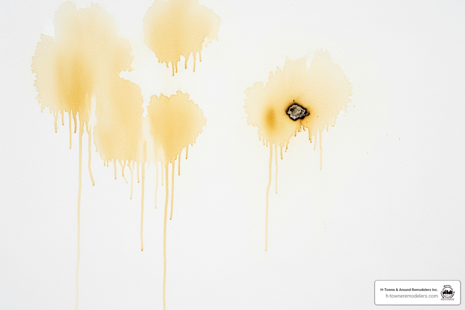 yellowish-brown smoke residue staining a white wall - Smoke odor removal service yellowish-brown smoke residue staining a white wall - Smoke odor removal service
