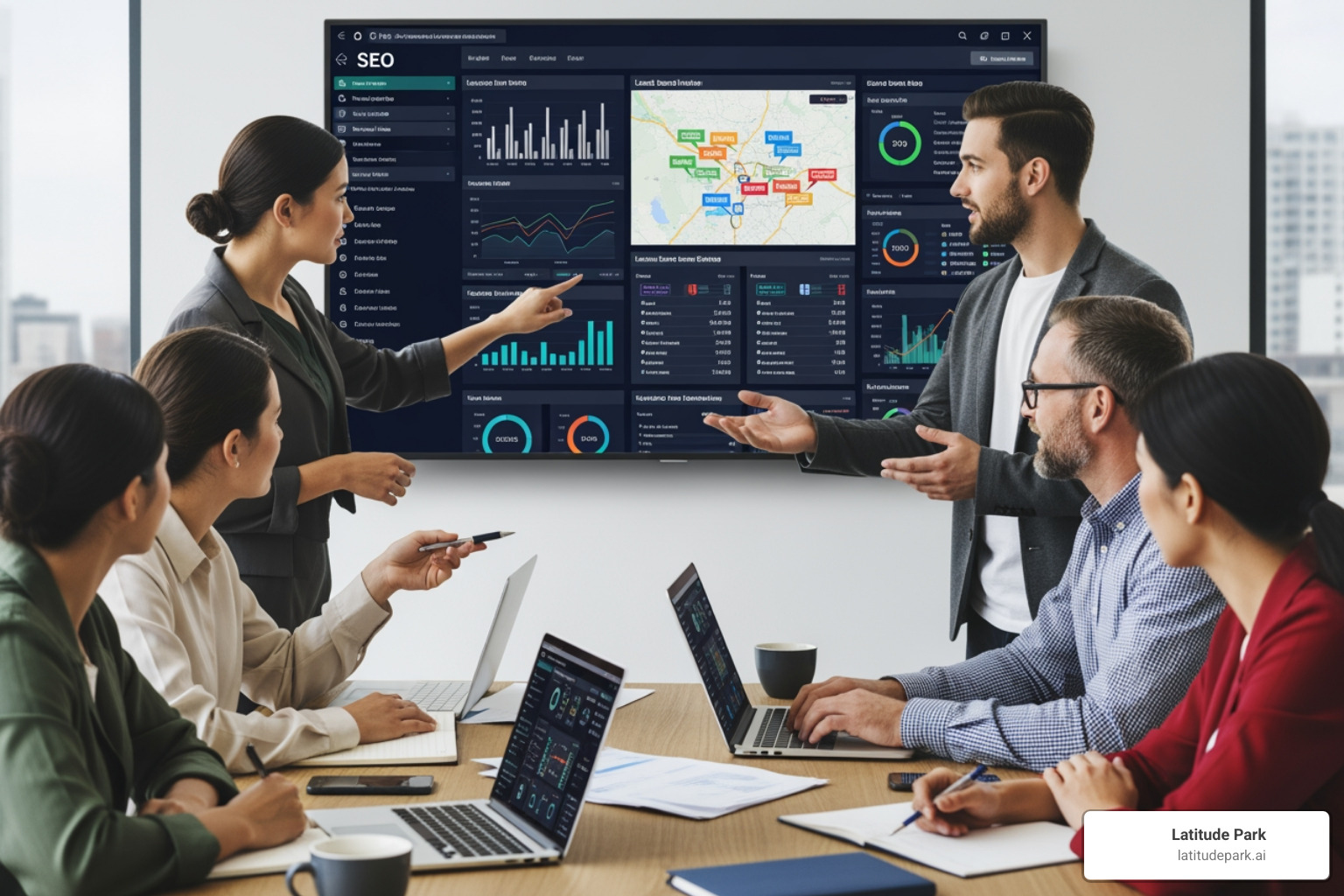 Google Maps "local 3-pack" on a smartphone screen for a "near me" search - franchise SEO services