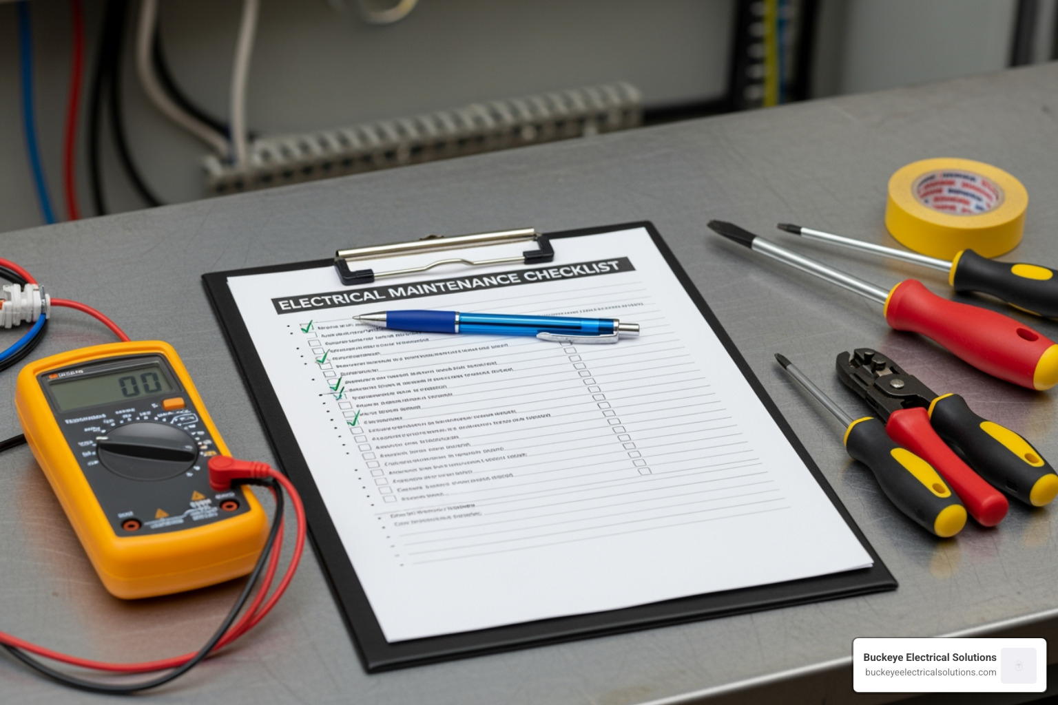 thermal imaging camera showing a hot spot on a circuit breaker - electrical maintenance checklist