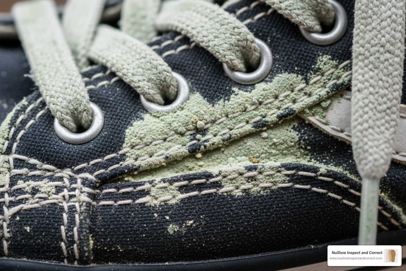 close-up of mildew texture on a shoe - how to get mildew out of shoes close-up of mildew texture on a shoe - how to get mildew out of shoes