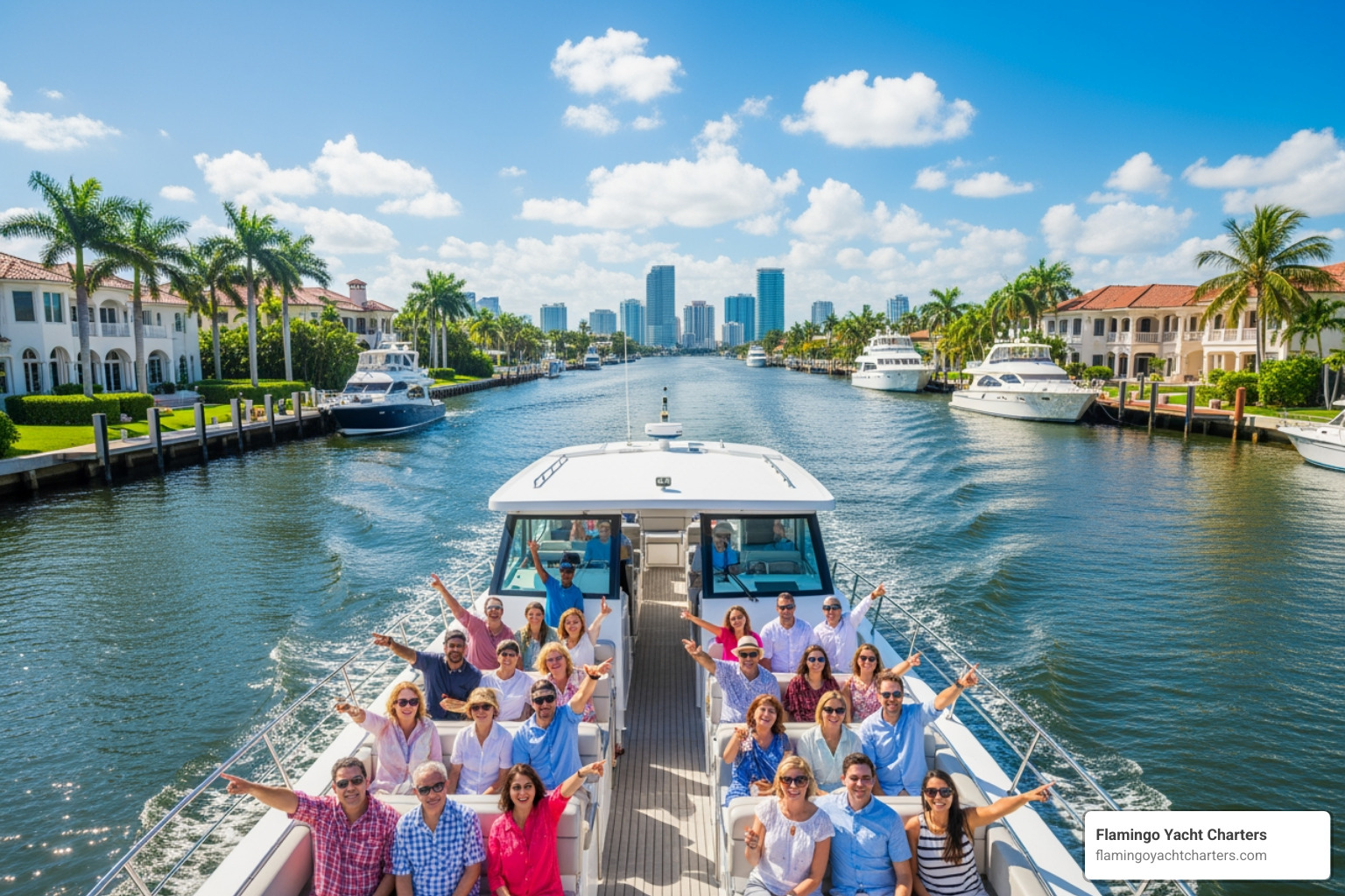 Fort Lauderdale skyline from water - boat tours in fort lauderdale florida