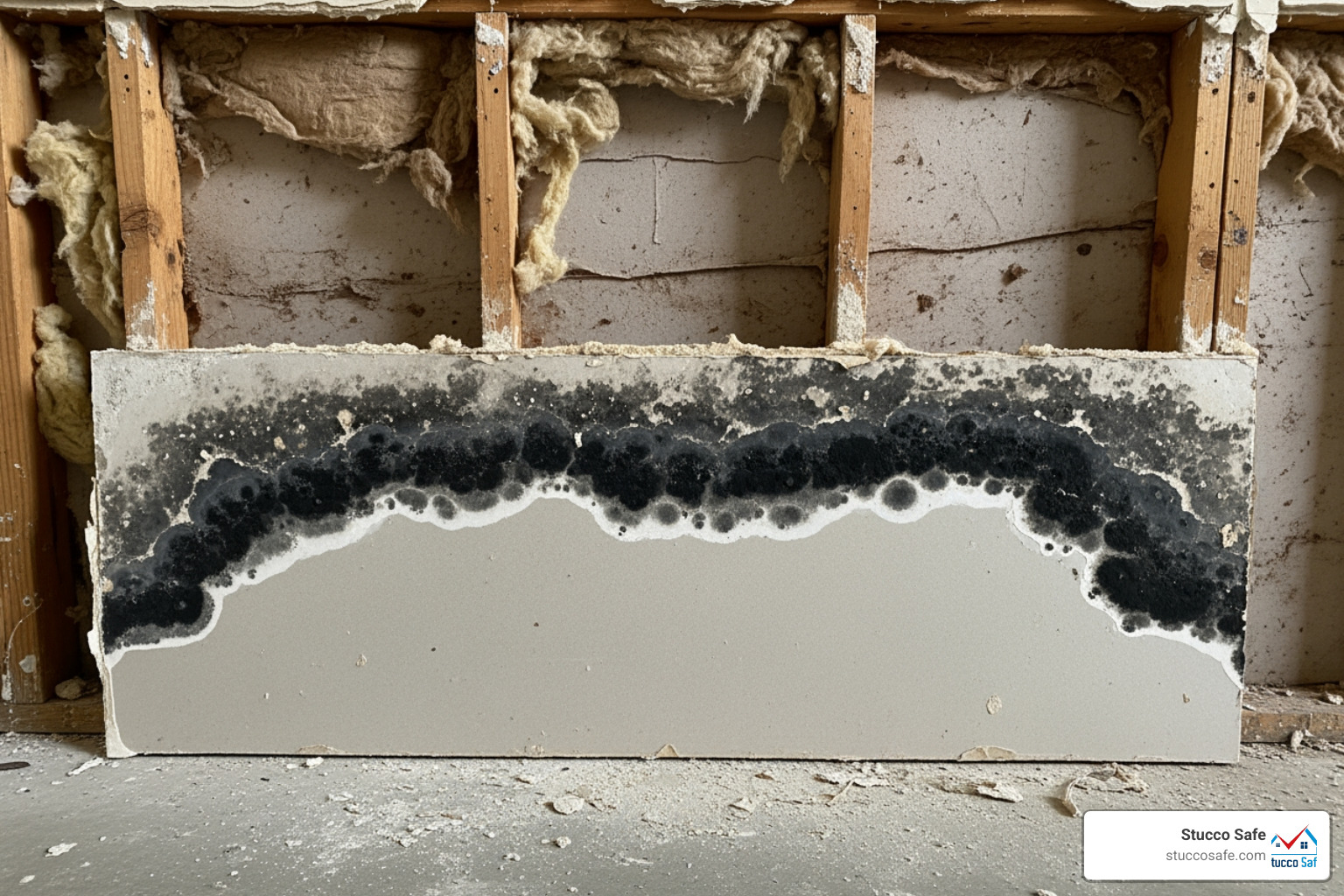 mold growing behind a section of removed drywall - do home mold test kits work mold growing behind a section of removed drywall - do home mold test kits work
