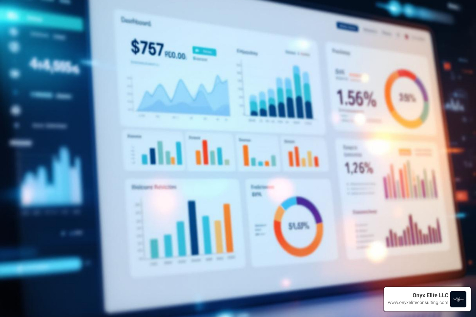 A dashboard showing key performance indicators (KPIs) like cost reduction and efficiency gains - Operational excellence consulting A dashboard showing key performance indicators (KPIs) like cost reduction and efficiency gains - Operational excellence consulting