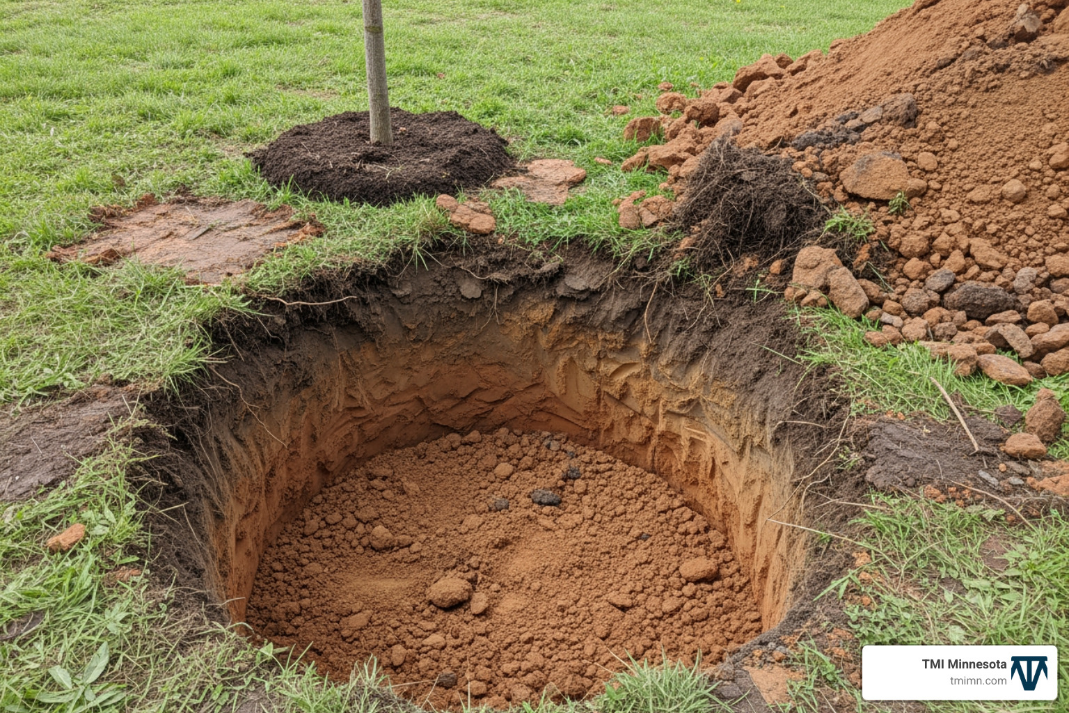 ideally dug planting hole - Tree and shrub installation