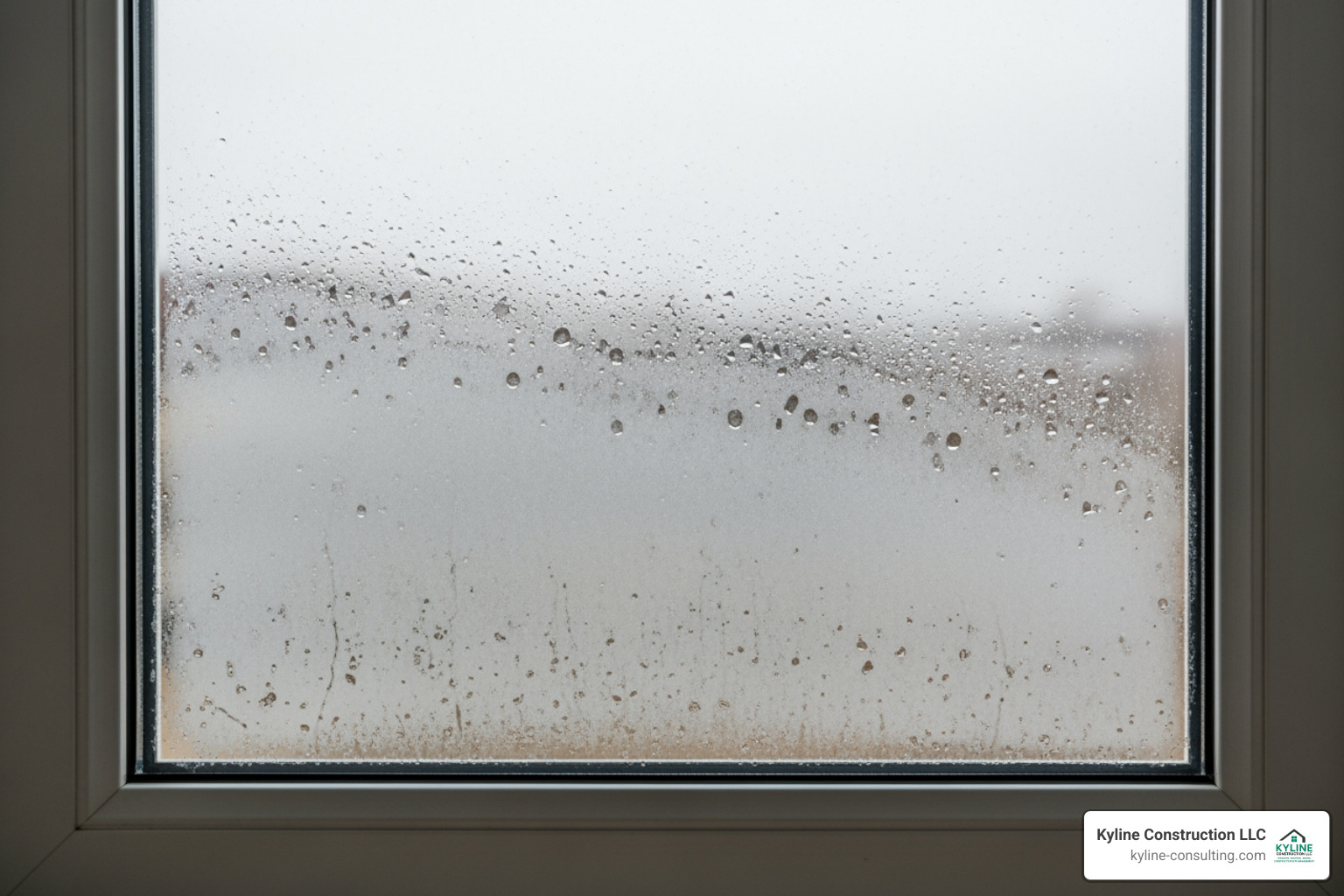 of a foggy, condensed double-pane window - window glass replacement cleveland ohio