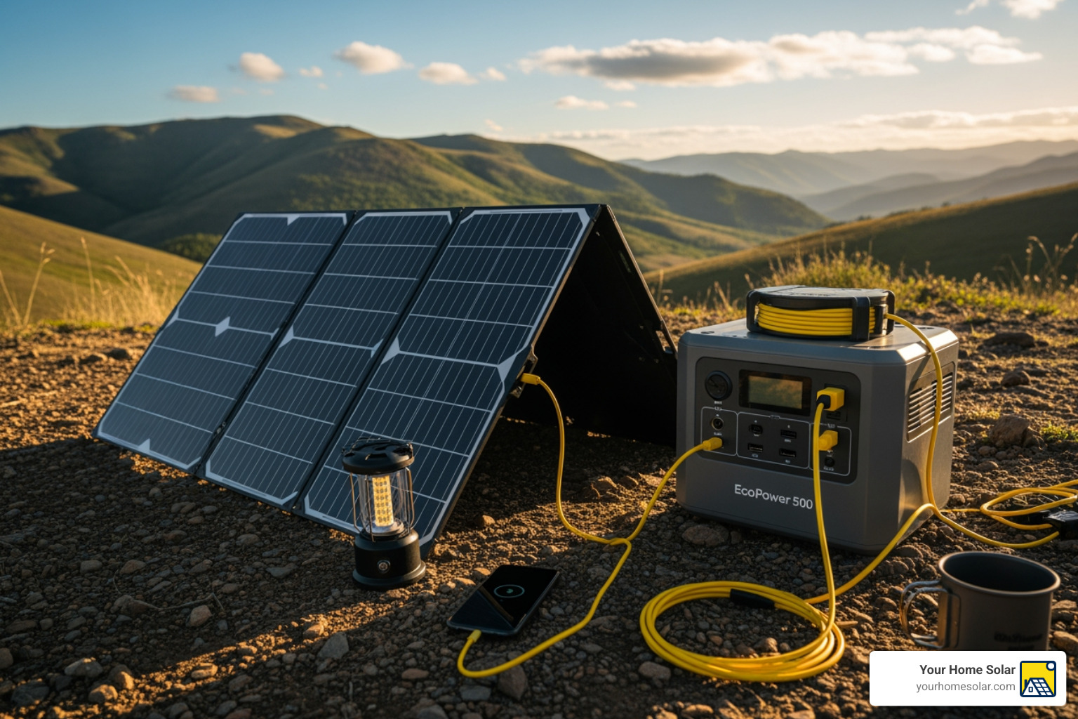 Four main components of an off-grid solar kit laid out: solar panel, charge controller, battery, and inverter. - off grid solar kits Four main components of an off-grid solar kit laid out: solar panel, charge controller, battery, and inverter. - off grid solar kits