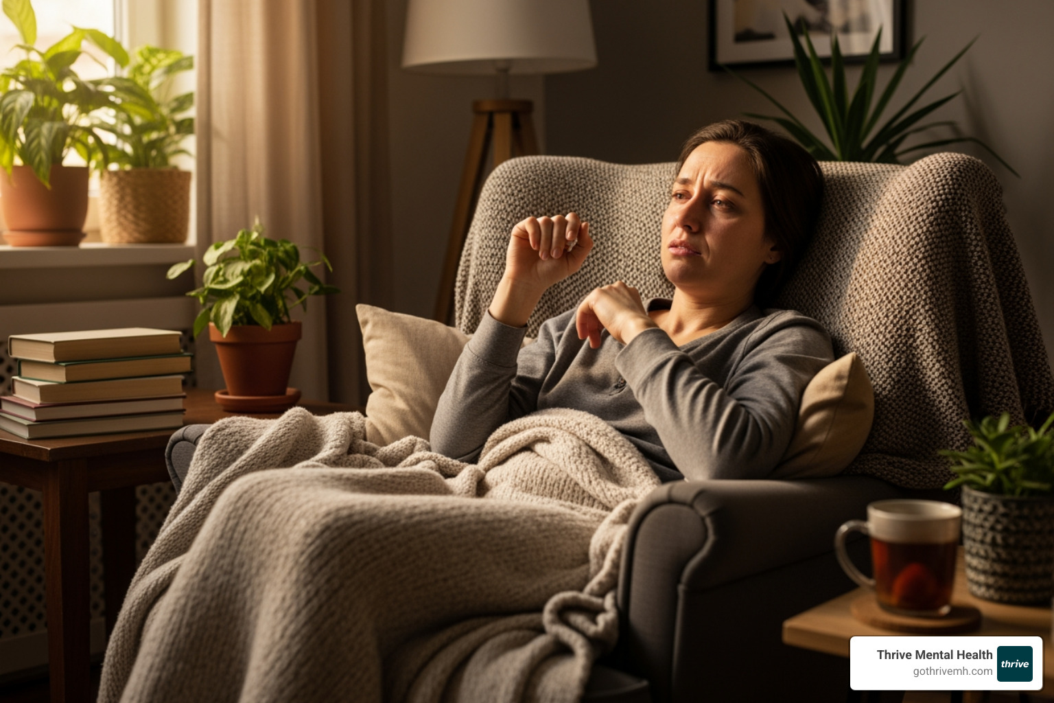 person experiencing mild COVID-19 symptoms like coughing and fatigue - covid-19