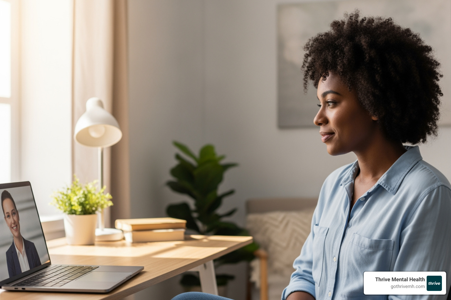 person talking to a therapist via video call - autism test