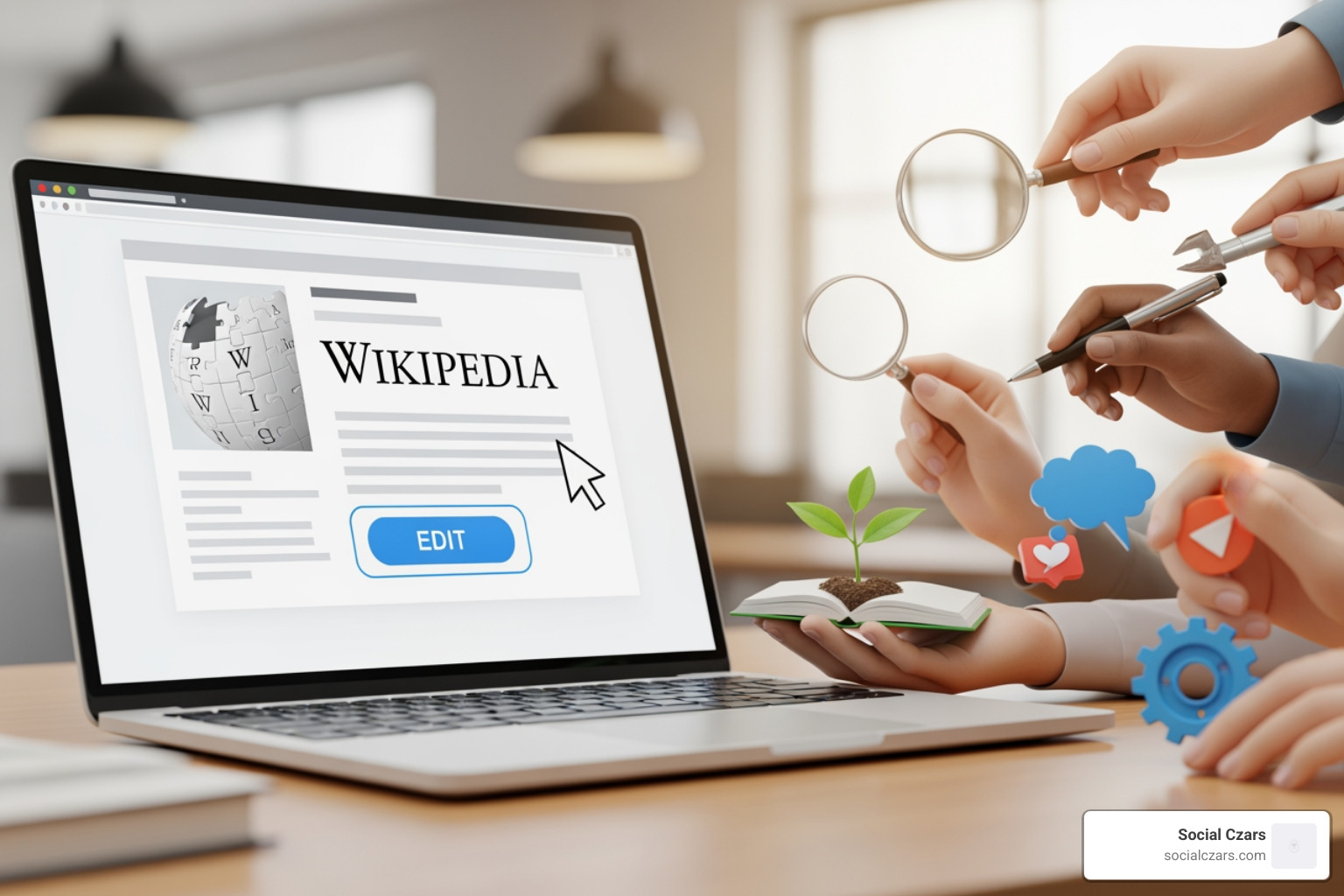 Wikipedia article with maintenance tags like "citation needed" and "update" - Improve Wikipedia Page