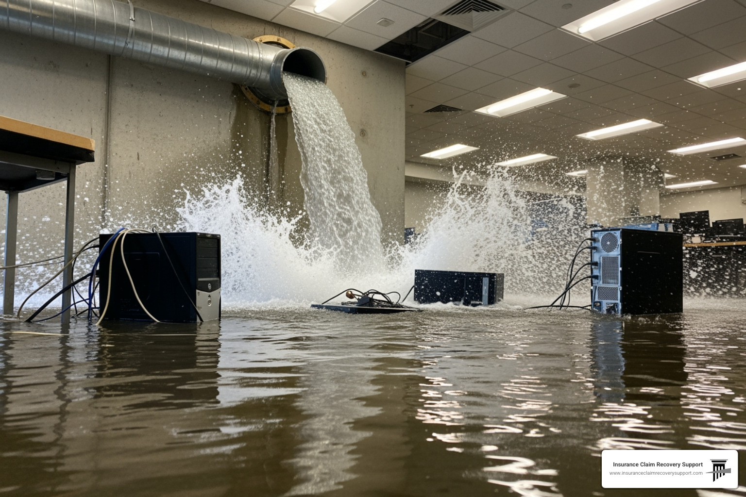 burst pipe causing water damage inside a commercial facility - winter storm fern property damage insurance claim burst pipe causing water damage inside a commercial facility - winter storm fern property damage insurance claim