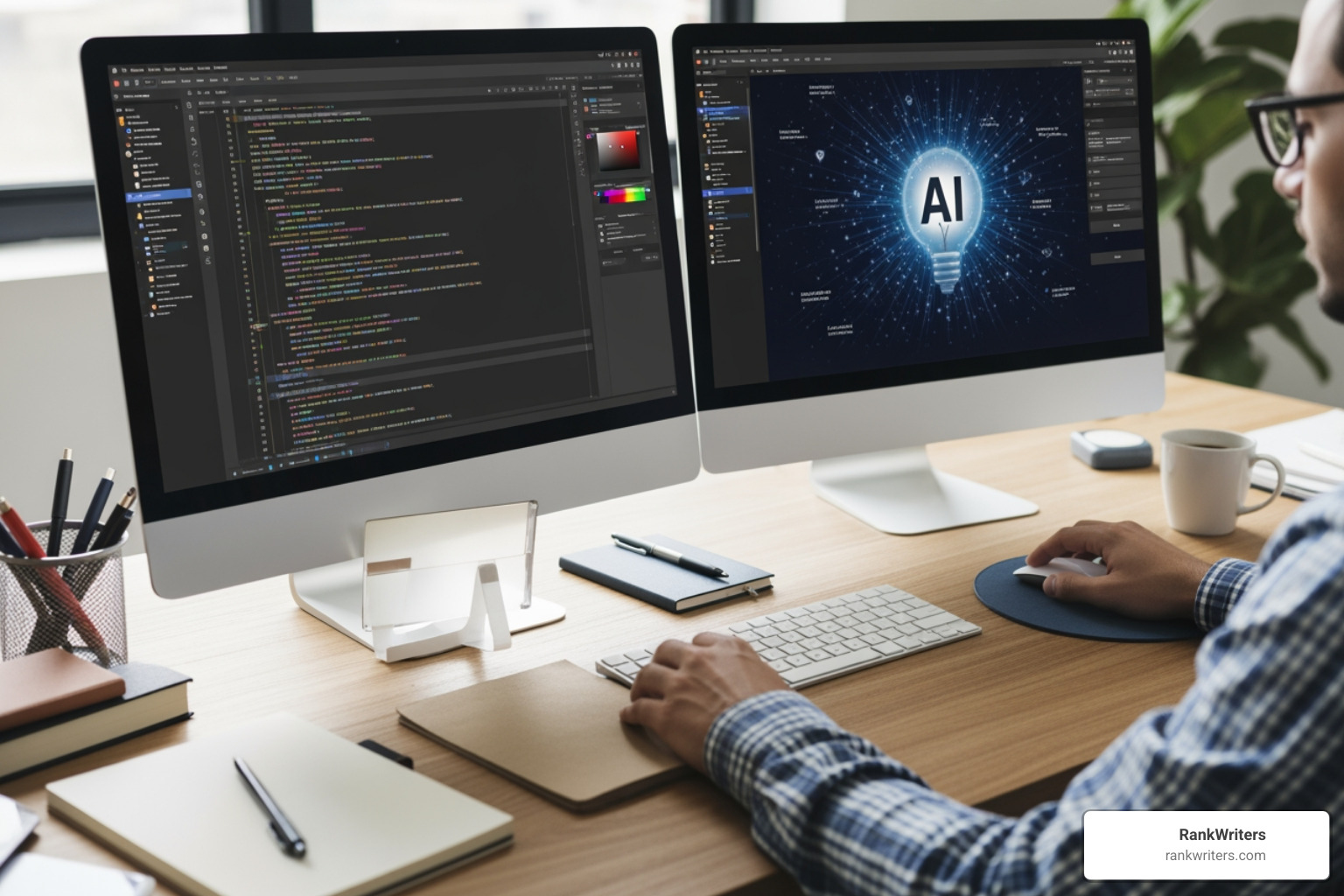 A content creator's workflow, blending AI tools and manual editing - Generative AI content