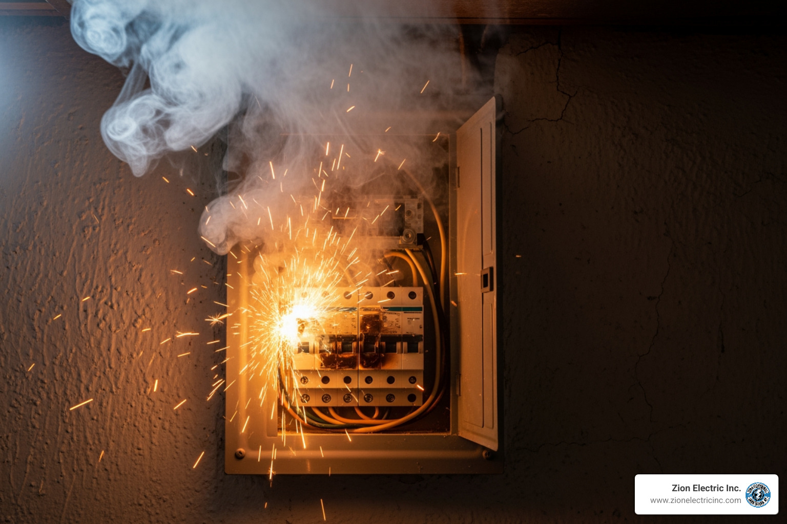 sparking electrical panel - emergency residential electrician near me