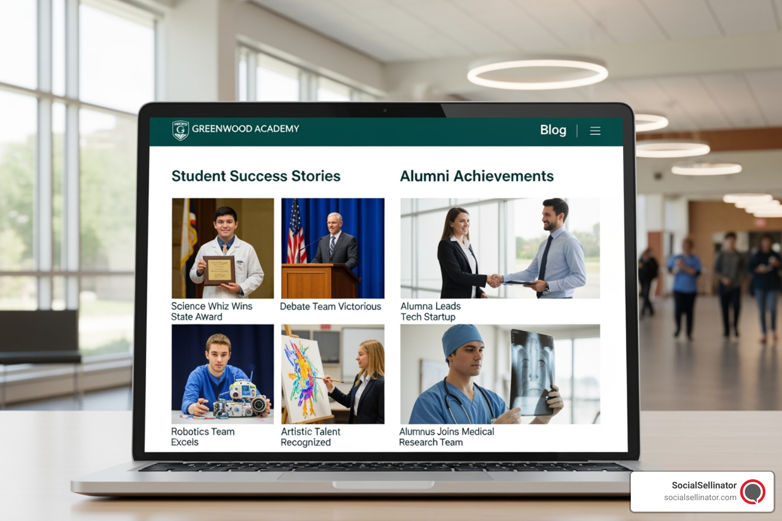 school's blog page with student success stories - Digital marketing for schools school's blog page with student success stories - Digital marketing for schools