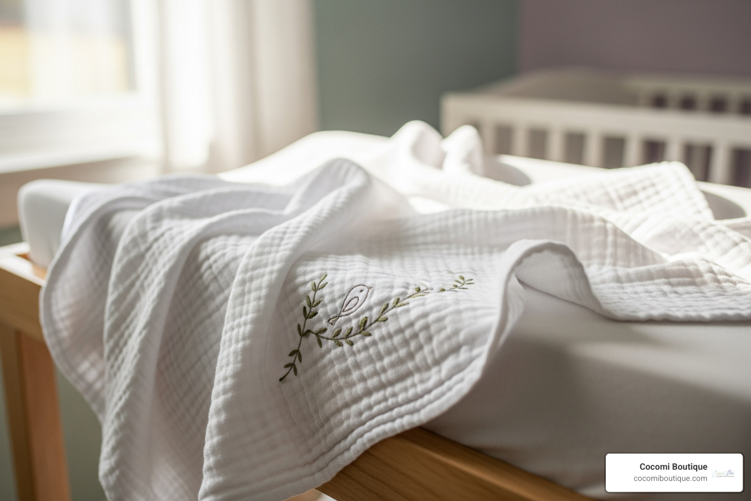 personalized muslin baby blanket