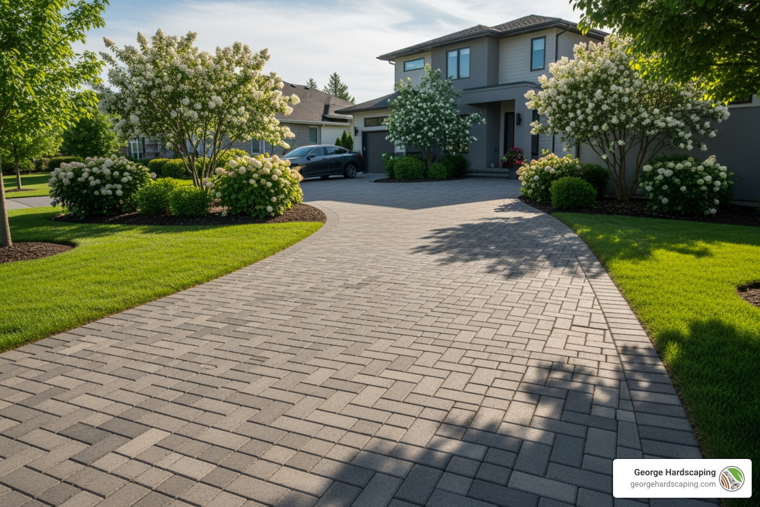 various paver material samples such as concrete, brick, and natural stone - paver driveways cost