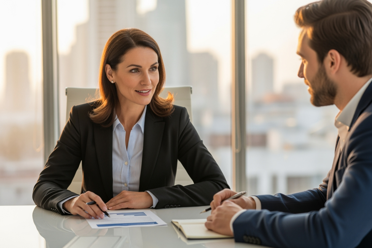 A Confident Executive Mentor Coaching Another Professional, Symbolizing Leadership Development And Guidance - Leadership Accountability A Confident Executive Mentor Coaching Another Professional, Symbolizing Leadership Development And Guidance - Leadership Accountability