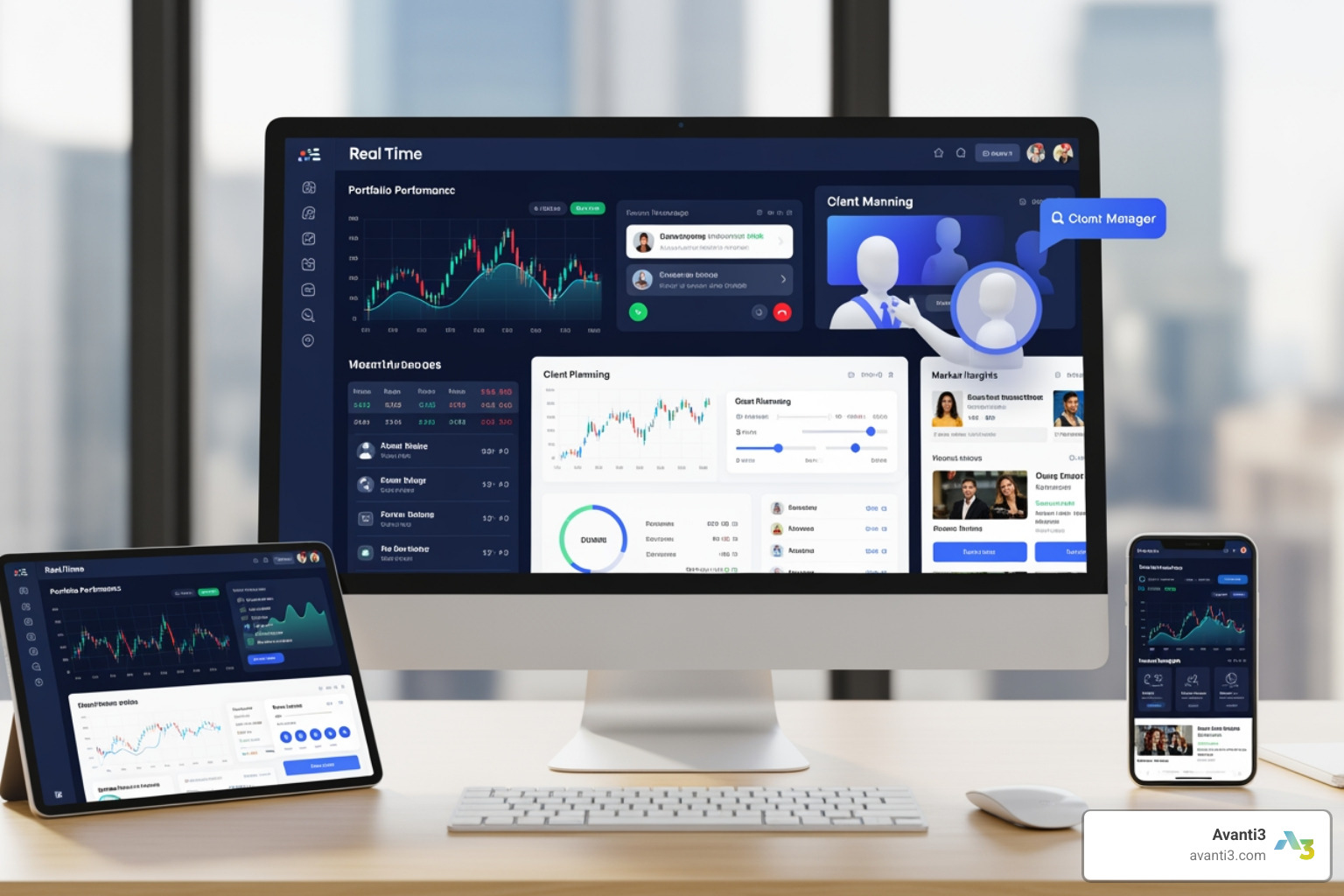client portal showing a holistic financial view on a tablet - digital engagement platform for wealth managers client portal showing a holistic financial view on a tablet - digital engagement platform for wealth managers