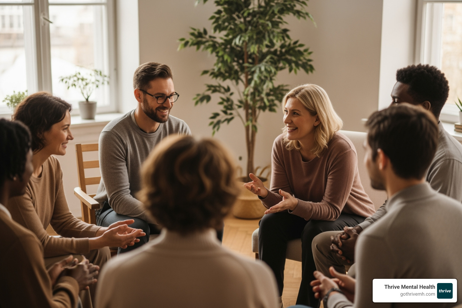 supportive group therapy session - php vs iop for depression