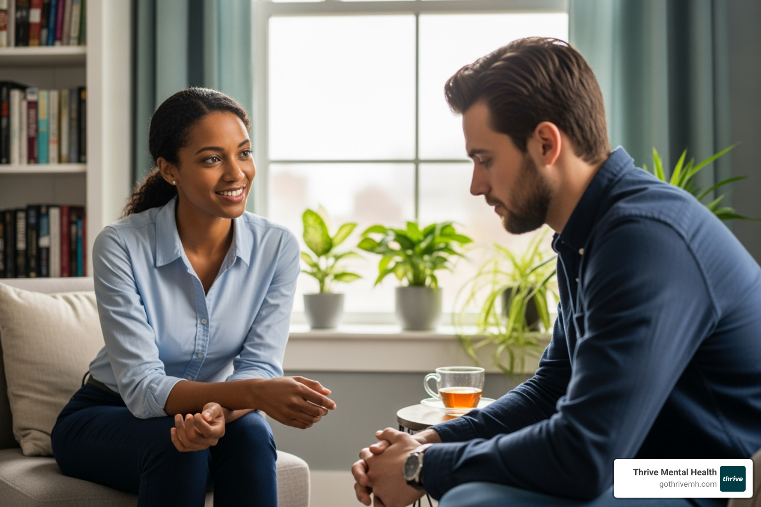 diagram showing different therapy types branching out from a central point labeled "Talk Therapy" - talk therapy
