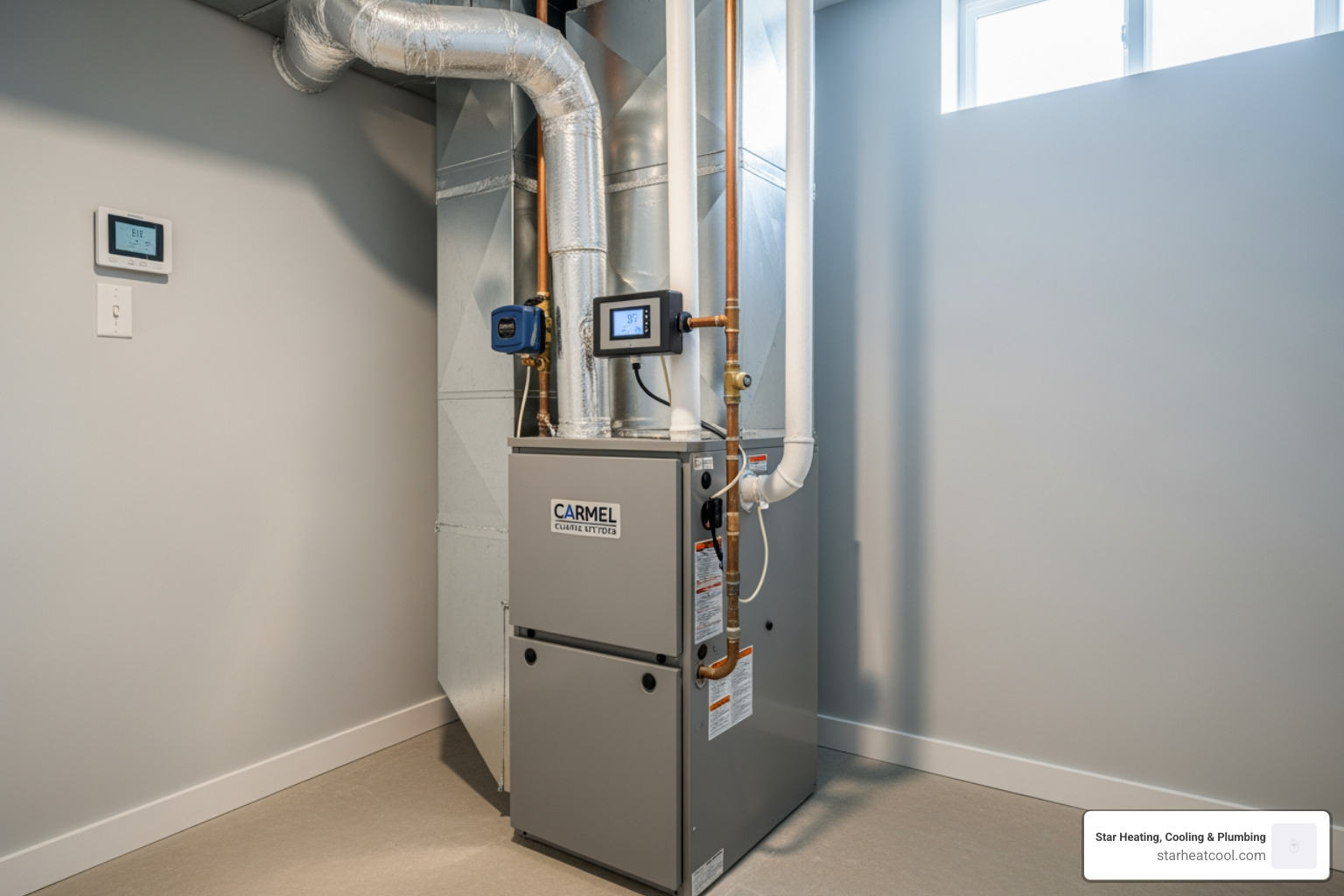 infographic showing gas furnace efficiency ratings, types of heating stages, and key features for Carmel homeowners including AFUE percentages, variable-speed vs fixed-speed blowers, and proper sizing importance - best gas furnaces in carmel, in infographic showing gas furnace efficiency ratings, types of heating stages, and key features for Carmel homeowners including AFUE percentages, variable-speed vs fixed-speed blowers, and proper sizing importance - best gas furnaces in carmel, in